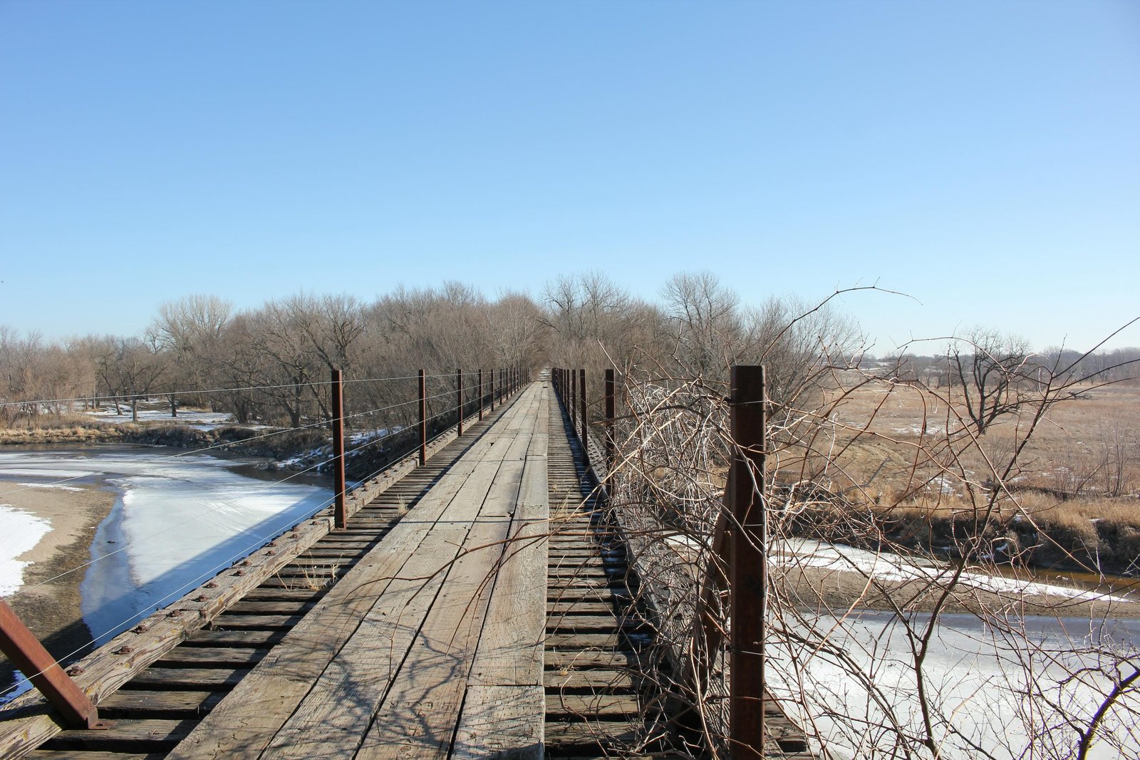 Looking east
